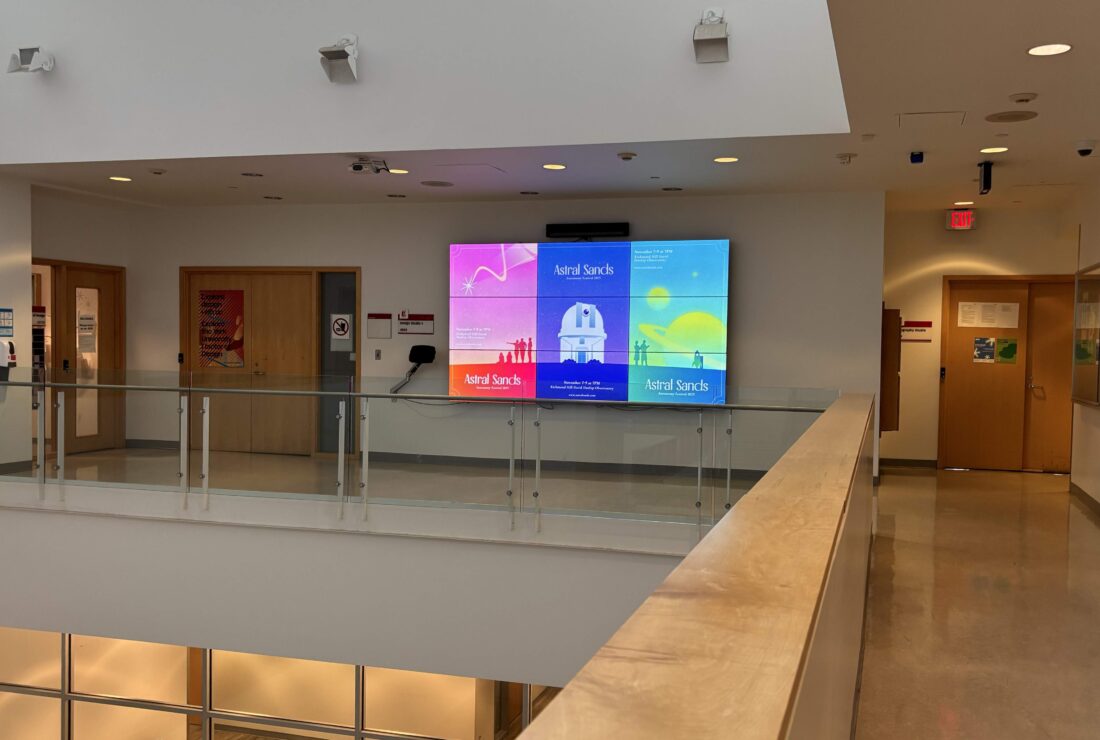 Testing out the motion posters on a bigger screen (Astral Sands Project by Sam Lampano)