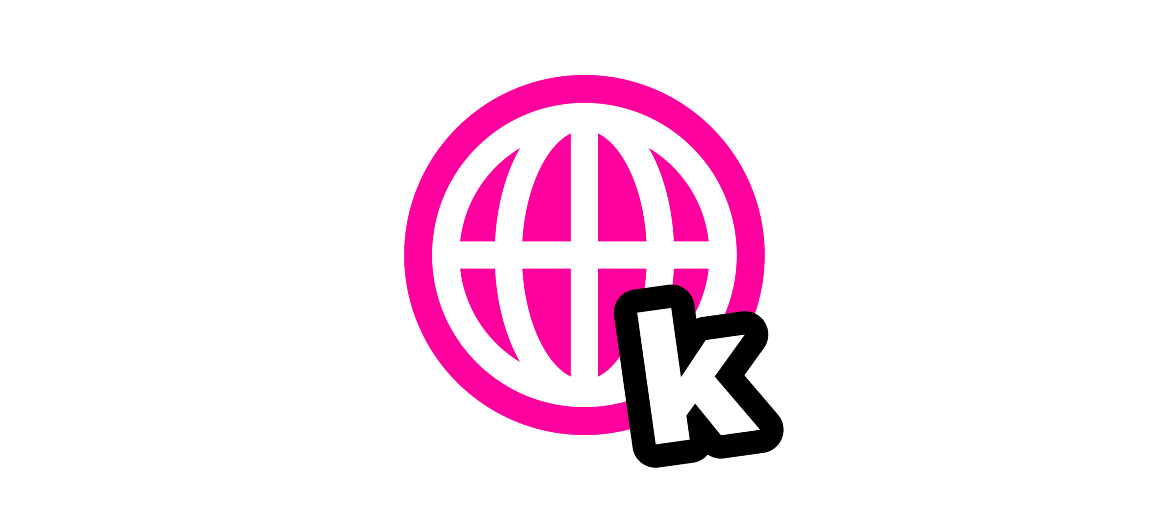 Globe logo with the letter K attached to the side.